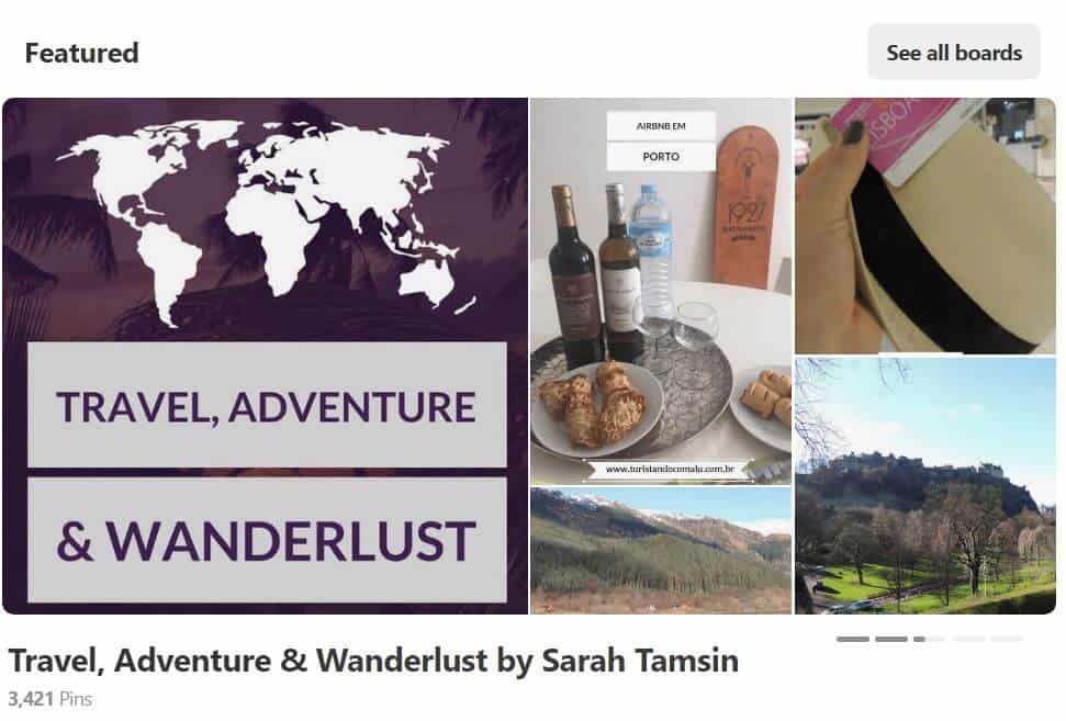 Pinterest Featured Board - Travel, Adventure & Wanderlust