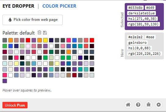 Google Chrome Eyedropper Color Picker