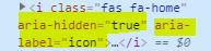 ARIA markup from my website's HTML