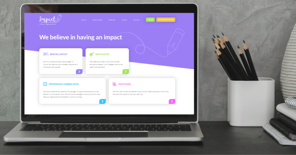 Impact Wales Homepage Web Design