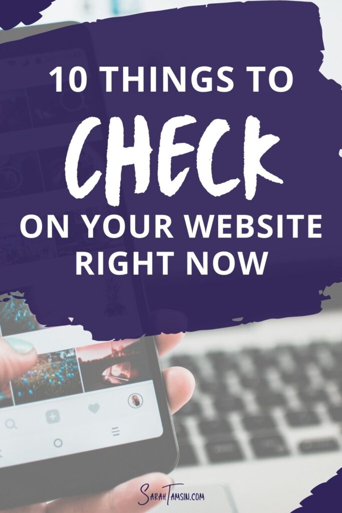 10 Things to Check on your website
