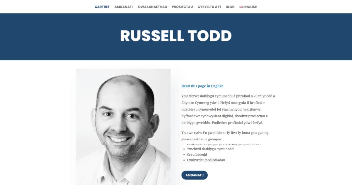 Website Design for Russell Todd by Sarah Tamsin