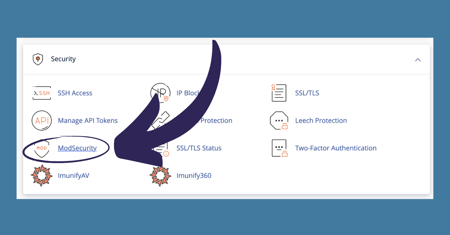 cPanel - ModSecurity